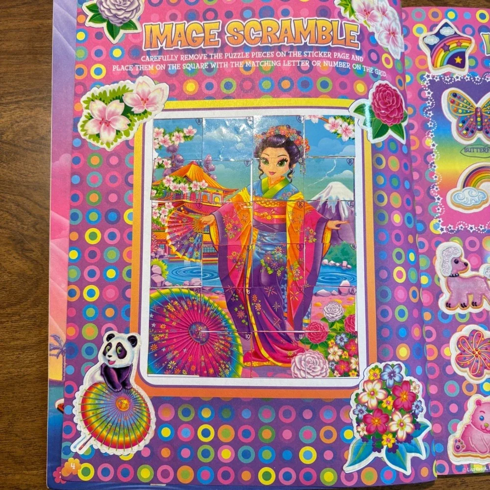 Lisa Frank Giant Sticker Activity Book 500+ Stickers‎ Bendon 2012 *see photos